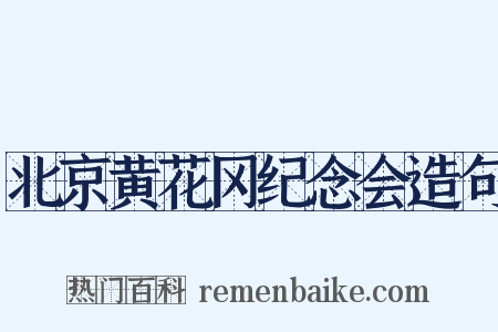 北京黄花冈纪念会造句是什么意思的图片